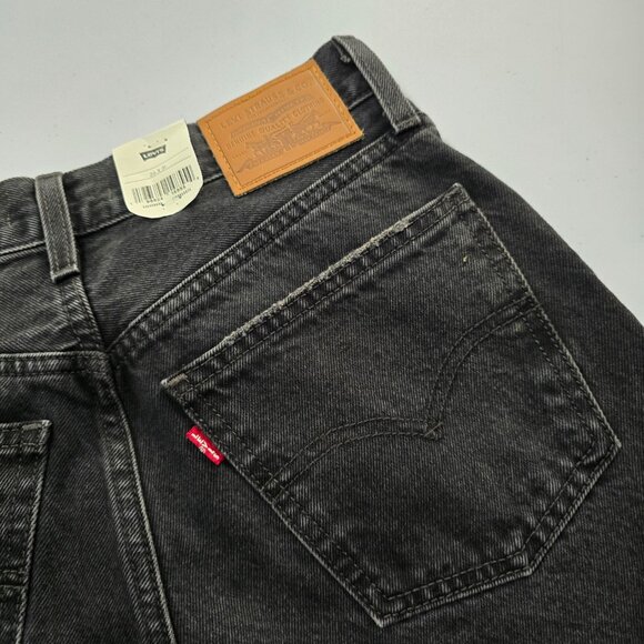 NWT Levi's Premium Middy Straight Leg Jeans Black 26 Minimalist - Picture 5 of 9
